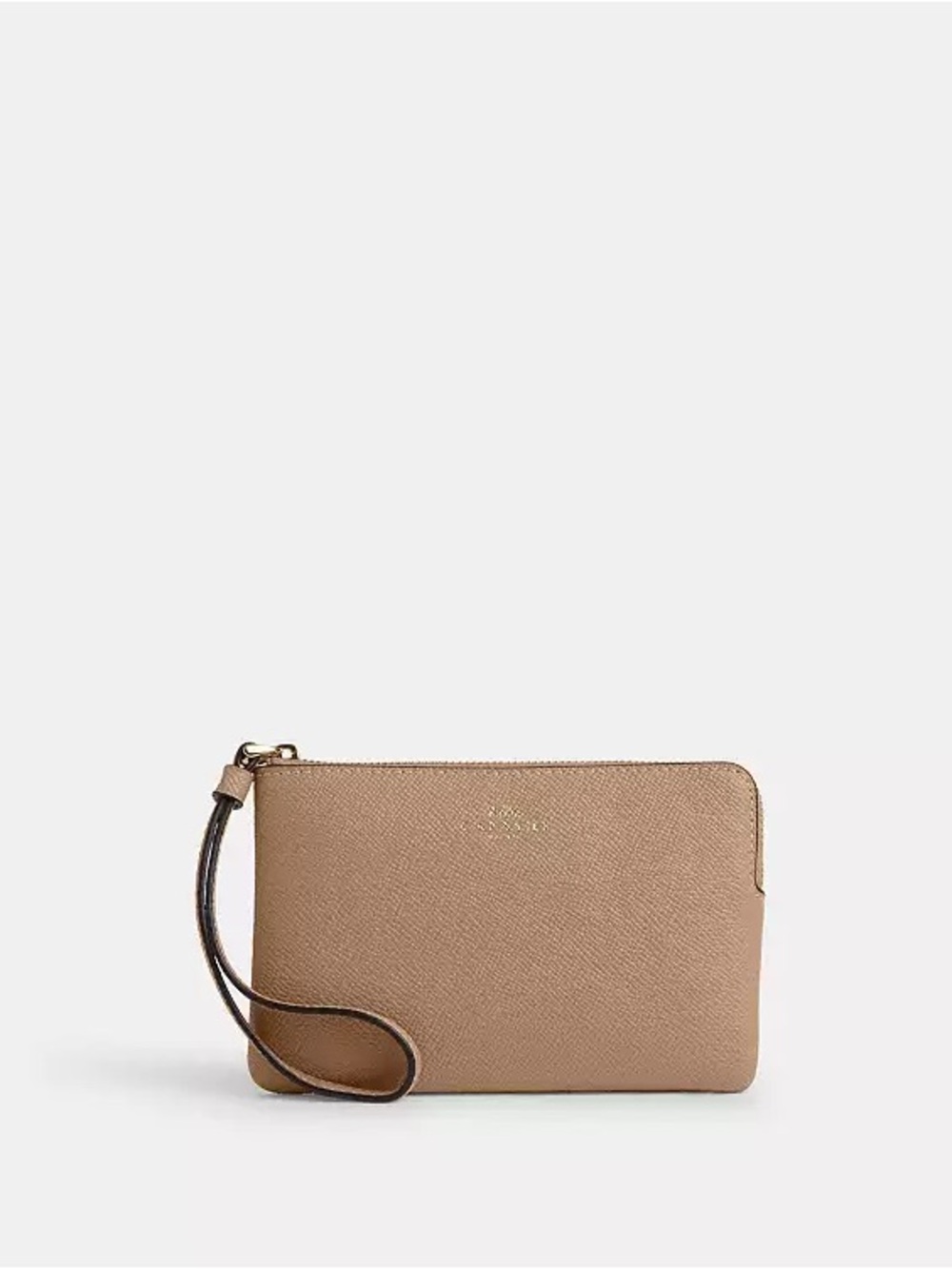 Never used: Coach Corner Wristlet in Taupe/Gold